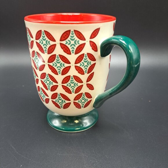 Pioneer Woman Christmas Footed Mug Red Green Multicolored 15.5 Oz Holiday - Picture 8 of 16